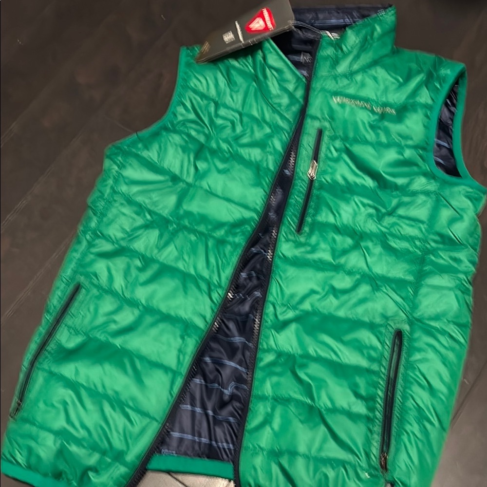 Vineyard Vines Green Quilted Vest Lightweight Insulated
